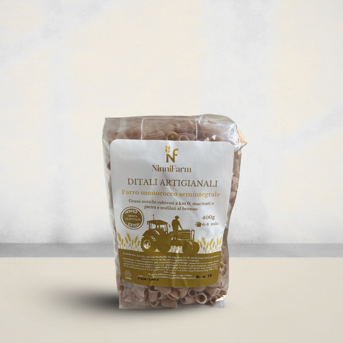 Ditali semintegrali di farro monococco