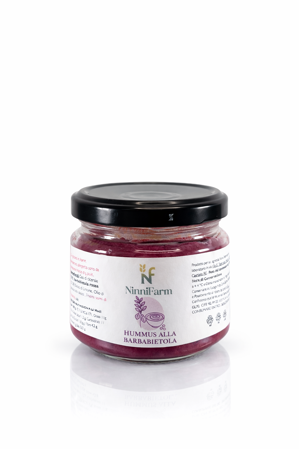 Hummus di ceci alla barbabietola rossa